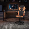 image:imageFlash Furniture X10 Gaming Chair Racing Office Ergonomic Computer PC Adjustable Swivel Chair with Flipup Arms CamouflageBlack LeatherSoftOrange