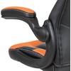 image:imageFlash Furniture X10 Gaming Chair Racing Office Ergonomic Computer PC Adjustable Swivel Chair with Flipup Arms CamouflageBlack LeatherSoftOrange