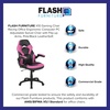 image:imageFlash Furniture X10 Gaming Chair Racing Office Ergonomic Computer PC Adjustable Swivel Chair with Flipup Arms CamouflageBlack LeatherSoftPink