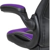image:imageFlash Furniture X10 Gaming Chair Racing Office Ergonomic Computer PC Adjustable Swivel Chair with Flipup Arms CamouflageBlack LeatherSoftPurple