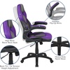 image:imageFlash Furniture X10 Gaming Chair Racing Office Ergonomic Computer PC Adjustable Swivel Chair with Flipup Arms CamouflageBlack LeatherSoftPurple