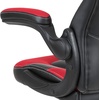 image:imageFlash Furniture X10 Gaming Chair Racing Office Ergonomic Computer PC Adjustable Swivel Chair with Flipup Arms CamouflageBlack LeatherSoftRed