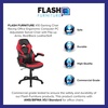 image:imageFlash Furniture X10 Gaming Chair Racing Office Ergonomic Computer PC Adjustable Swivel Chair with Flipup Arms CamouflageBlack LeatherSoftRed