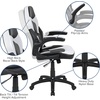 image:imageFlash Furniture X10 Gaming Chair Racing Office Ergonomic Computer PC Adjustable Swivel Chair with Flipup Arms CamouflageBlack LeatherSoftWhite