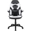image:imageFlash Furniture X10 Gaming Chair Racing Office Ergonomic Computer PC Adjustable Swivel Chair with Flipup Arms CamouflageBlack LeatherSoftWhite