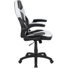 image:imageFlash Furniture X10 Gaming Chair Racing Office Ergonomic Computer PC Adjustable Swivel Chair with Flipup Arms CamouflageBlack LeatherSoftWhite
