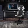 image:imageFlash Furniture X10 Gaming Chair Racing Office Ergonomic Computer PC Adjustable Swivel Chair with Flipup Arms CamouflageBlack LeatherSoftWhite