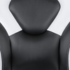 image:imageFlash Furniture X10 Gaming Chair Racing Office Ergonomic Computer PC Adjustable Swivel Chair with Flipup Arms CamouflageBlack LeatherSoftWhite