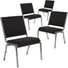 image:imageNew Item Type Name 4 Pk HERCULES Series 950 lb Rated Bariatric medical Reception ChairBlack Fabric