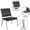 image:imageNew Item Type Name 4 Pk HERCULES Series 950 lb Rated Bariatric medical Reception ChairBlack Vinyl