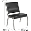 image:imageNew Item Type Name 4 Pk HERCULES Series 950 lb Rated Bariatric medical Reception ChairBlack Vinyl