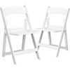 image:imageFlash Furniture 2 Pack HERCULES Series 800 lb Capacity White Resin Folding Chair with Slatted SeatSet of 2