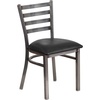 Black Vinyl Seat/Clear Coated Metal Frame