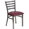 Burgundy Vinyl Seat/Clear Coated Metal Frame