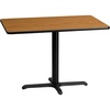 image:imageFlash Furniture 30 x 42 Rectangular Walnut Laminate Table Top with 235 x 295 Table Height BaseNatural