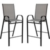 image:imageFlash Furniture 4 Pack Brazos Series Navy Outdoor Barstools with Flex Comfort Material and Metal FrameGrey