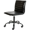 image:imageFlash Furniture Alan Low Back Designer Armless Tan Ribbed Swivel Task Office ChairBlack