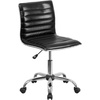 image:imageFlash Furniture Alan Low Back Designer Armless Tan Ribbed Swivel Task Office ChairBlackChrome