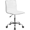 image:imageFlash Furniture Alan Low Back Designer Armless Tan Ribbed Swivel Task Office ChairWhiteChrome