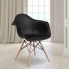 image:imageFlash Furniture Alonza Series Green Plastic Chair with Wooden LegsBlack