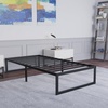 image:imageFlash Furniture Bentley 14 Metal Platform Bed Frame  Black FrameSteel Slat Supports  125 Underbed Storage  No Box Spring Needed  Quick Lock FunctionalityTwin