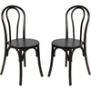 image:imageFlash Furniture Betsy Commercial Solid Wood Dining Chair Thonet Style Stackable Design Mortise and Tenon 350 lbs Static Weight Capacity Set of 2 White WashEarly American Wood