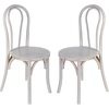 image:imageFlash Furniture Betsy Commercial Solid Wood Dining Chair Thonet Style Stackable Design Mortise and Tenon 350 lbs Static Weight Capacity Set of 2 White WashWhite Wash