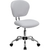 image:imageFlash Furniture Beverly MidBack Swivel Mesh Office Chair with Padded Seat HeightAdjustable Ergonomic Padded Office Desk Chair BlackChromeWhite