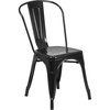 image:imageFlash Furniture Blake Commercial Grade 4 Pack Distressed Orange Metal IndoorOutdoor Stackable ChairBlack
