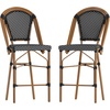 image:imageFlash Furniture Bordeaux Commercial Grade Bistro Counter Height Stool Stackable IndoorOutdoor Dining Stool 26 High Set of 2 BlackWhite amp Natural FinishBlack  WhiteNatural Frame