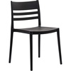 image:imageFlash Furniture Bridgeport Slat Back Patio Chair with Contoured Seat Commercial AllWeather Stacking Resin Chair UV Resistant IndoorOutdoor White Set of 2Black