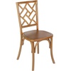 image:imageFlash Furniture Brooklyn Commercial Solid Wood Dining Chair Stackable Design Intricate Back Detail Mortise and Tenon 350 lbs Static Weight Capacity PecanPecan