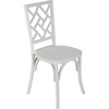 image:imageFlash Furniture Brooklyn Commercial Solid Wood Dining Chair Stackable Design Intricate Back Detail Mortise and Tenon 350 lbs Static Weight Capacity PecanWhite