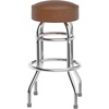 image:imageFlash Furniture Bruno 2 Pack Double Ring Chrome Barstool with Black SeatWeathered Brown