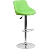 image:imageFlash Furniture Caldwell 2 Pk Contemporary Gray Vinyl Bucket Seat Adjustable Height Barstool with Chrome BaseGreen