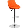 image:imageFlash Furniture Caldwell 2 Pk Contemporary Gray Vinyl Bucket Seat Adjustable Height Barstool with Chrome BaseOrange