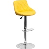 image:imageFlash Furniture Caldwell 2 Pk Contemporary Gray Vinyl Bucket Seat Adjustable Height Barstool with Chrome BaseYellow