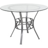 image:imageFlash Furniture Carlisle 42 Round Glass Dining Table with Silver Metal FrameClearSilver