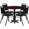 Mahogany Top/Black Vinyl Seat