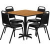 Natural Top/Black Vinyl Seat