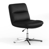 Black Leathersoft/Chrome Frame