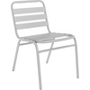 image:imageFlash Furniture Commercial Aluminum IndoorOutdoor Restaurant Stack Chair with Triple Slat BackSilver
