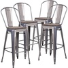 image:imageFlash Furniture Commercial Grade 30 High Black Metal IndoorOutdoor Barstool with Removable BackBlack