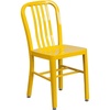 image:imageFlash Furniture Commercial Grade Black Metal IndoorOutdoor ChairYellow