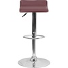 image:imageFlash Furniture Contemporary White Vinyl Adjustable Height Barstool with Solid Wave Seat and Chrome BaseBurgundy