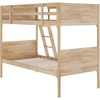 image:imageFlash Furniture Dallas TwinOverTwin Convertible Wood Bunk Bed Slatted Wood Kids Bunk Bed Frame with Ladder No Box Spring Needed WhiteNatural