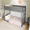 image:imageFlash Furniture Dallas TwinOverTwin Convertible Wood Bunk Bed Solid Wood Kids Bunk Bed Frame with Ladder No Box Spring Needed GrayGrey