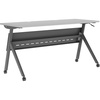 image:imageFlash Furniture Davis Commercial Nesting Flip Training Table HeavyDuty Steel Frame and YLegs Modesty Panel 1 Thick Tabletop 60 x 24 Gray TopGray FrameGray TopGray Frame