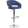 Blue Fabric/Chrome Frame