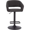 image:imageFlash Furniture Erik Contemporary Adjustable Height Barstool with Footrest and Rounded MidBack Upholstered Bar or Counter Height Stool WhiteChromeCharcoal FabricBlack Frame